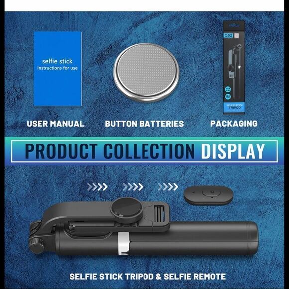 Live broadcast selfie stick hand held tripod with detachable wireless re… - Picture 6 of 14